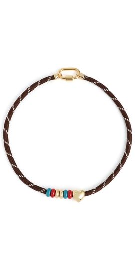 Madewell Madewell Heart Carabiner Hiker Cord Necklace SMOKED CLARET One