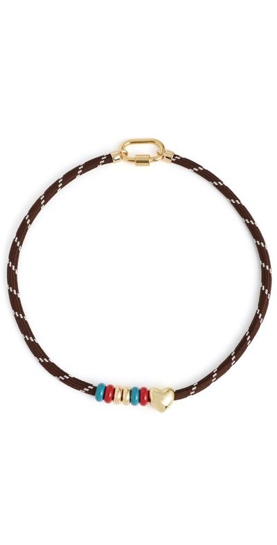 Madewell Madewell Heart Carabiner Hiker Cord Necklace SMOKED CLARET One