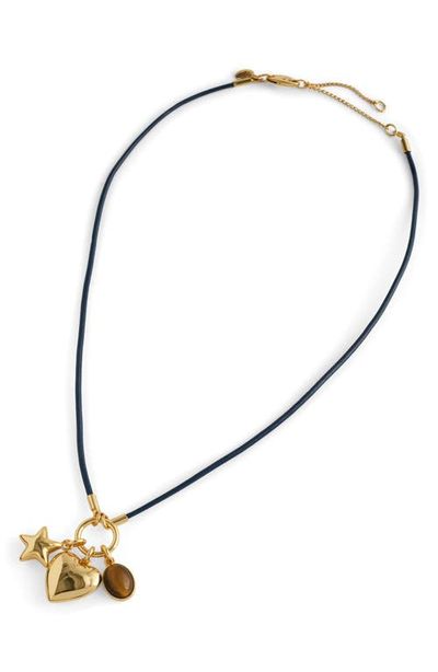 Madewell Madewell Heart Charm Cord Necklace