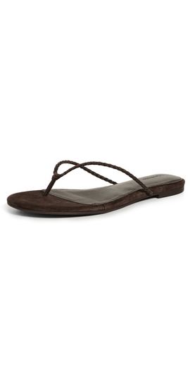 Madewell Madewell Ira Braided Thong Sandals Dark Carob