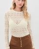 Madewell Madewell Jacquard Lace Long Sleeve Top Vintage Ivory - 2