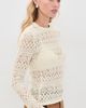 Madewell Madewell Jacquard Lace Long Sleeve Top Vintage Ivory - 4