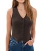 Madewell Madewell Knit Vest Dark Brown - 1