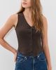Madewell Madewell Knit Vest Dark Brown - 2