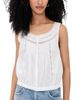 Madewell Madewell Lace-Insert Pintuck Sleeveless Top White - 1