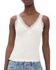 Madewell Madewell Lace-Trim Ribbed Tank Top Winter White w/ White - 1