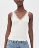 Madewell Madewell Lace-Trim Ribbed Tank Top Winter White w/ White - 2