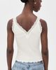 Madewell Madewell Lace-Trim Ribbed Tank Top Winter White w/ White - 3