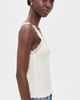 Madewell Madewell Lace-Trim Ribbed Tank Top Winter White w/ White - 4