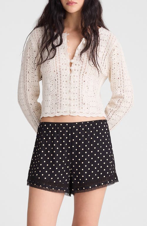 Madewell Madewell Lace Trim Pull-On Shorts