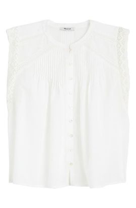 Madewell Madewell Lace Trim Sleeveless Top