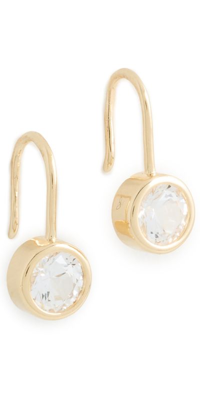 Madewell Madewell Large Twisted Crystal Drop White Sapphire One