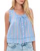 Madewell Madewell Leah Top Stripe Calm Blue - 1