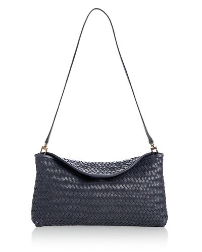 Madewell Madewell Lid Top Woven Leather Clutch