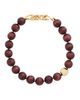 Madewell Madewell Madewell x Shopbop Oversized Wood Beaded Choker Necklace Antique Gold One - 5
