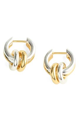 Madewell Madewell Mixed Metal Sculptural Double Hoop Earrings 