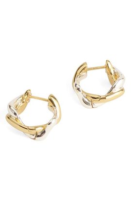 Madewell Madewell Mixed Metal Sculptural Small Hoop Earrings 