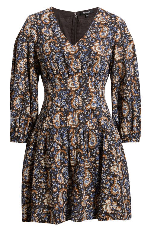 Madewell Madewell Paisley Floral Long Sleeve Cotton Dress
