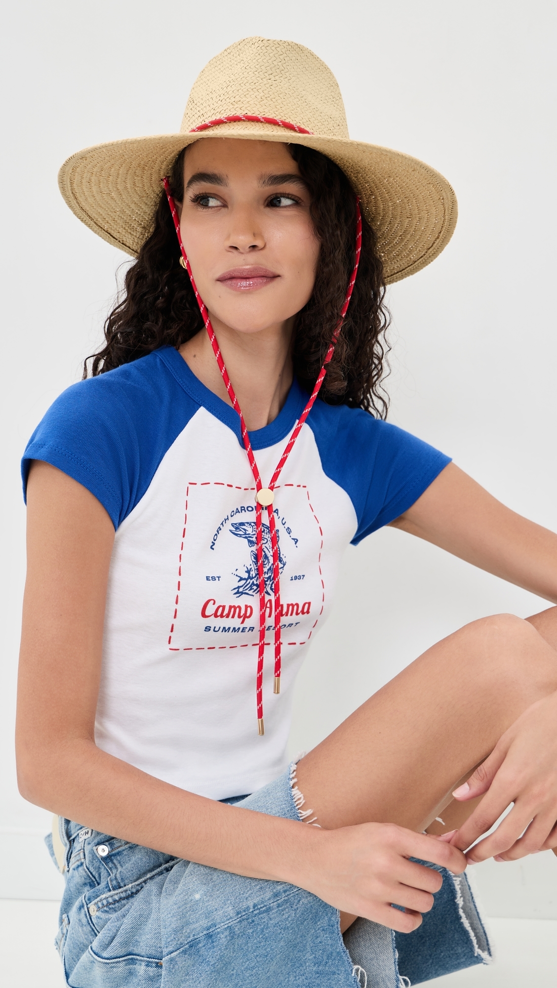 Woven Straw Sun Hat with Paracord Strap and Gold-Tone Bolo Closure Madewell - Paracord Strap Handwoven Straw Hat Golden Khaki main image 4