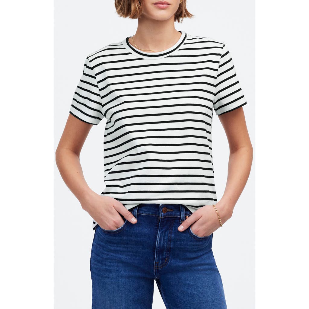 Madewell Madewell Perfect Stripe Cotton Crewneck T-Shirt