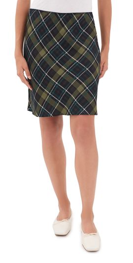 Madewell Madewell Plaid Midi Slip Skirt Payton Plaid Olive