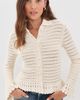 Madewell Madewell Pointelle Knit Peplum Cardigan Canvas - 2