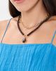 Madewell Madewell Polka Dot Stone Heart Charm Necklace DARK CHICORY One - 3