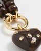 Madewell Madewell Polka Dot Stone Heart Charm Necklace DARK CHICORY One - 5