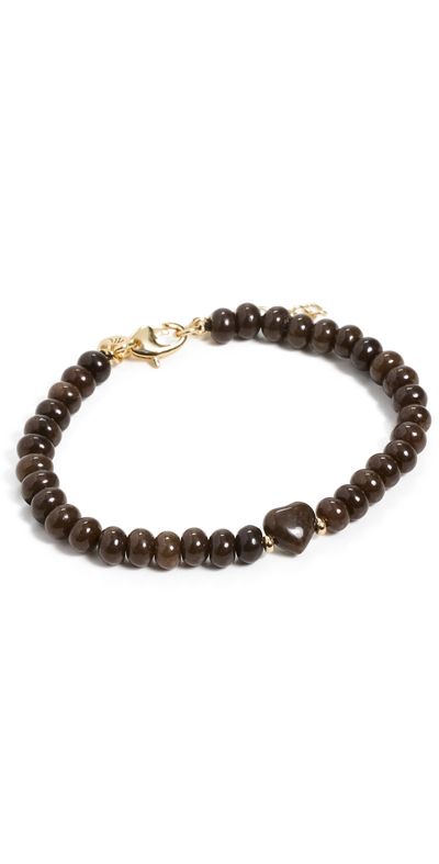Madewell Madewell Puffy Beaded Heart Bracelet DARK CHICORY One