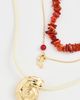 Madewell Madewell Puka Shell Mixed Necklace Layer Pack Enamel Red One - 4