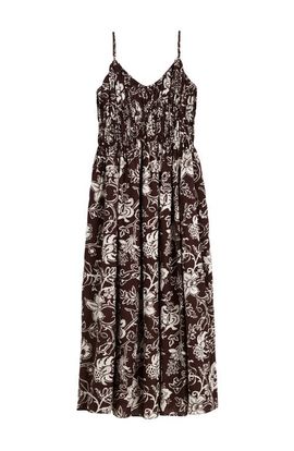 Madewell Madewell Ruched V-Neck Sleeveless Maxi Dress
