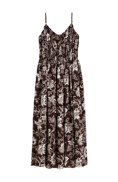 Madewell Madewell Ruched V-Neck Sleeveless Maxi Dress