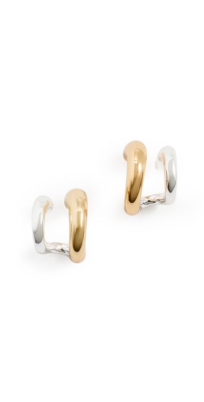 Madewell Madewell Sculpted Illusion Earrings Mixed Metal One