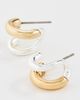 Madewell Madewell Sculpted Illusion Earrings Mixed Metal One - 4