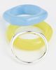Madewell Madewell Sculptural Resin Bangle Bracelet Set Tranquil Blue One - 5