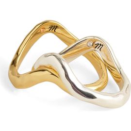 Madewell Madewell Set of 2 Hammered Sculptural Stacking Rings