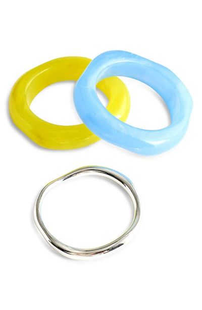 Madewell Madewell Set of 3 Sculptural Resin Bangle Bracelets