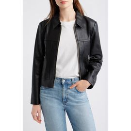 Madewell Madewell Shrunken Leather Zip Jacket