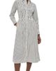 Madewell Madewell Smocked Midi Shirt Dress White Black Stripe - 1