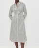 Madewell Madewell Smocked Midi Shirt Dress White Black Stripe - 5