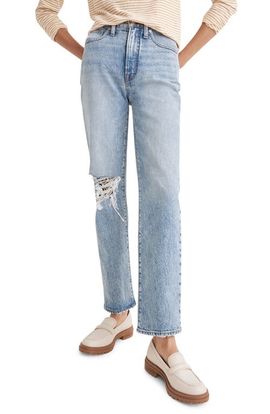 Madewell Madewell Straight Leg Stretch Cotton Jeans