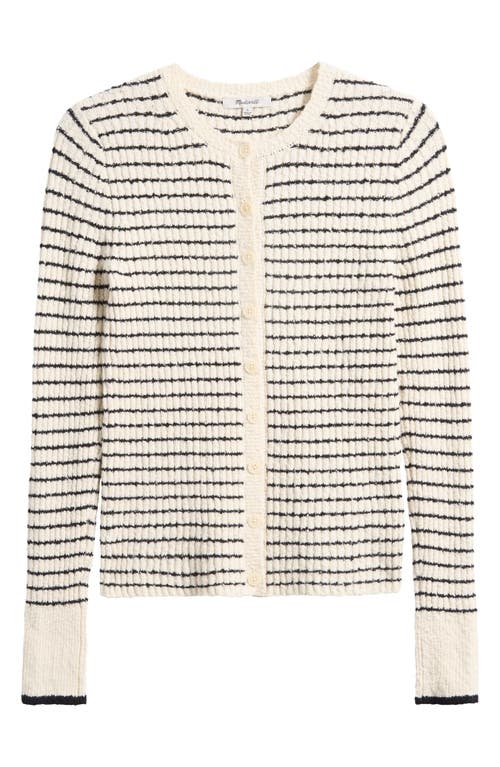 Madewell Madewell Striped Bouclé Knit Cardigan