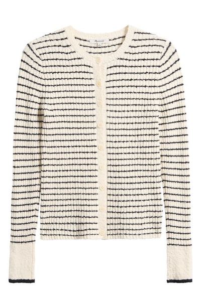 Madewell Madewell Striped Bouclé Knit Cardigan