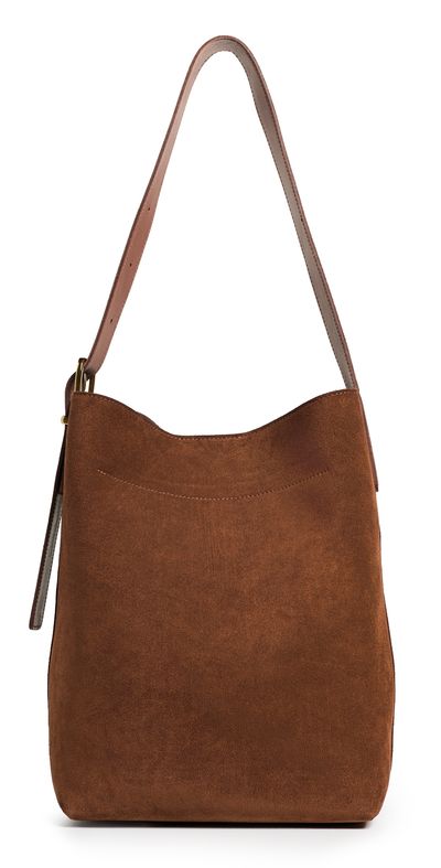 Madewell Madewell Suede Essentials Bucket Tote Soft Mahogany One