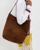 Madewell Madewell Suede Essentials Bucket Tote Soft Mahogany One - 3