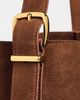 Madewell Madewell Suede Essentials Bucket Tote Soft Mahogany One - 5