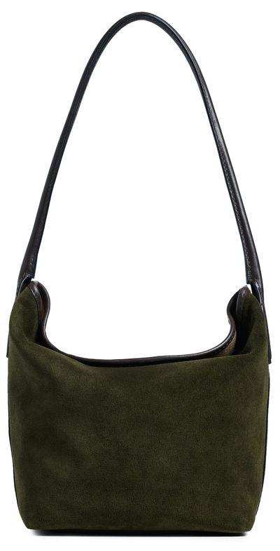 Madewell Madewell Suede Port Lid Shoulder Bag Dried Olive Multi One
