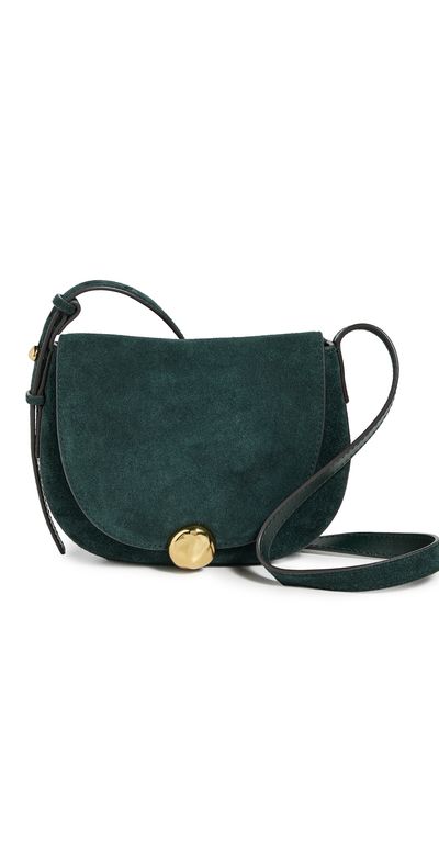 Madewell Madewell Suede Small Dakota Saddle Crossbody Bag Midnight Forest One