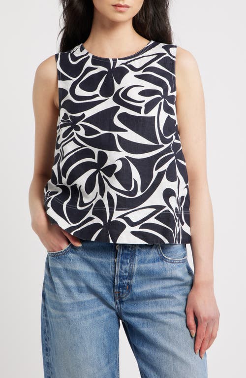 Madewell Madewell Suki Abstract Print Linen Top
