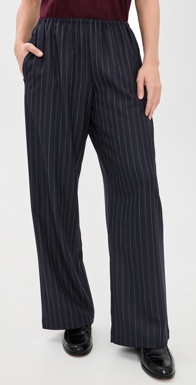 Madewell Madewell The Devon Petite Pants Navy Cream Stripe